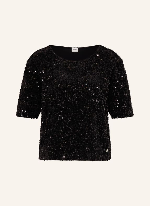 BRAX Blusenshirt CARA mit Pailletten SCHWARZ