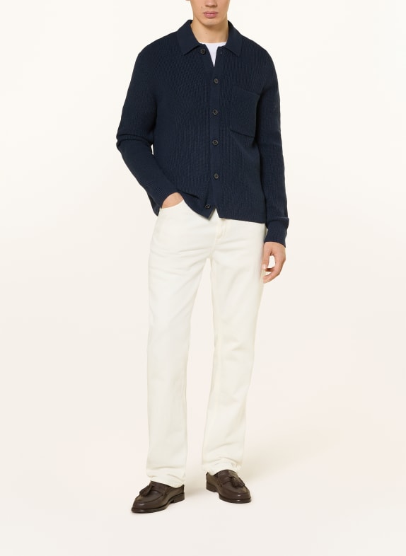 TOMMY HILFIGER Stickad kofta MÖRKBLÅ