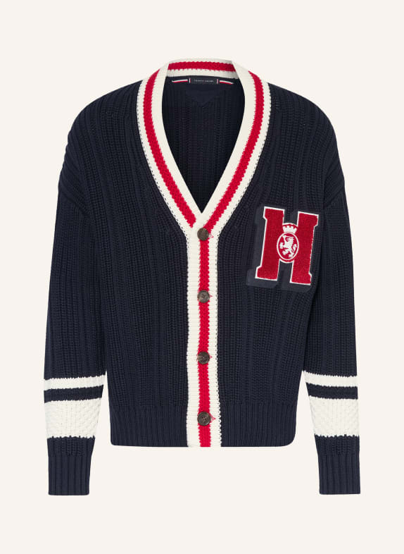 TOMMY HILFIGER cardigan DARK BLUE / RED / WHITE
