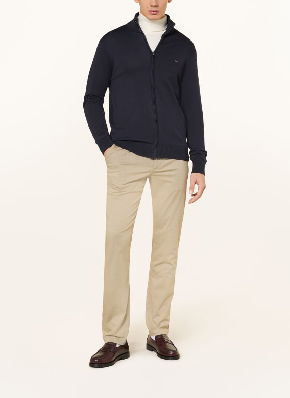 TOMMY HILFIGER Stickad kofta MÖRKBLÅ
