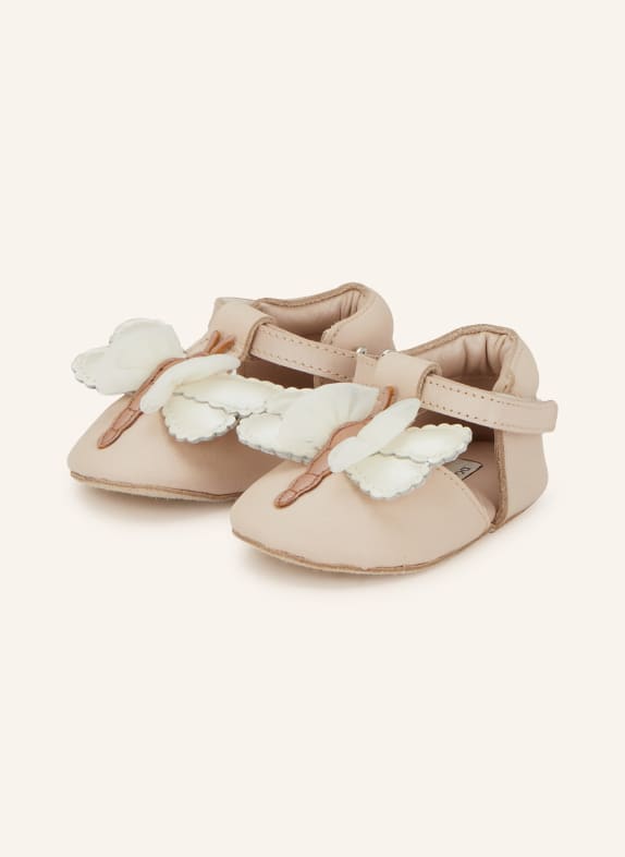 DONSJE Krabbelschuhe ZAIZOU CREME / ALTROSA / WEISS