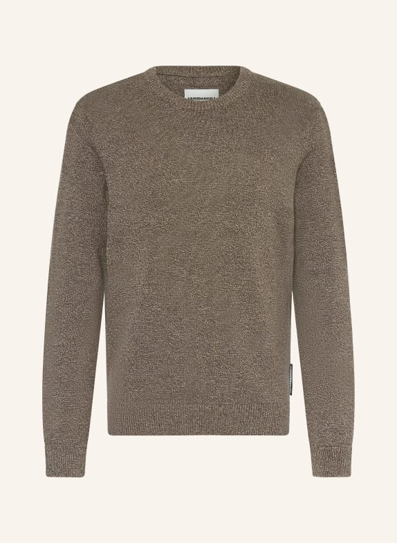 ARMEDANGELS Pullover ALVAARIO DUNKELBRAUN / BRAUN / WEISS