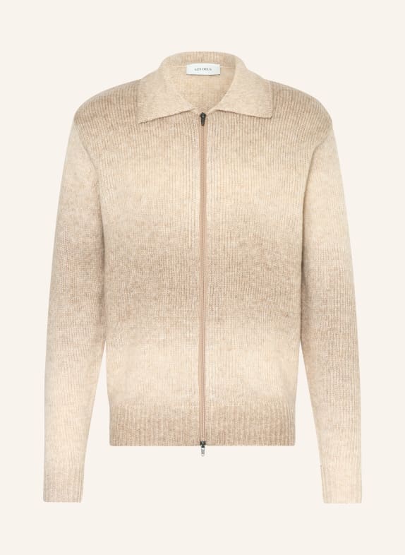 LES DEUX Strickjacke GANNON BEIGE / BEIGE