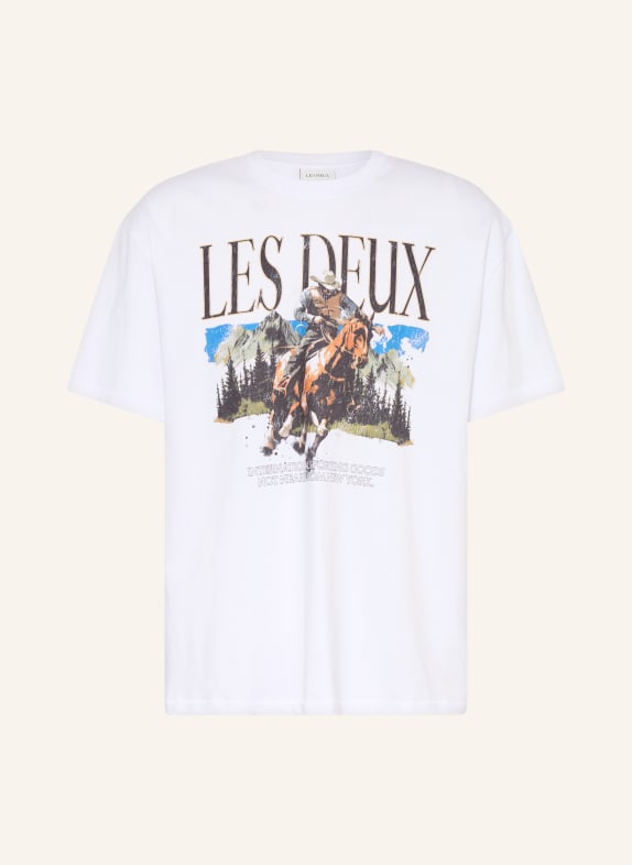 LES DEUX T-Shirt COLE WEISS / GRÜN / SCHWARZ