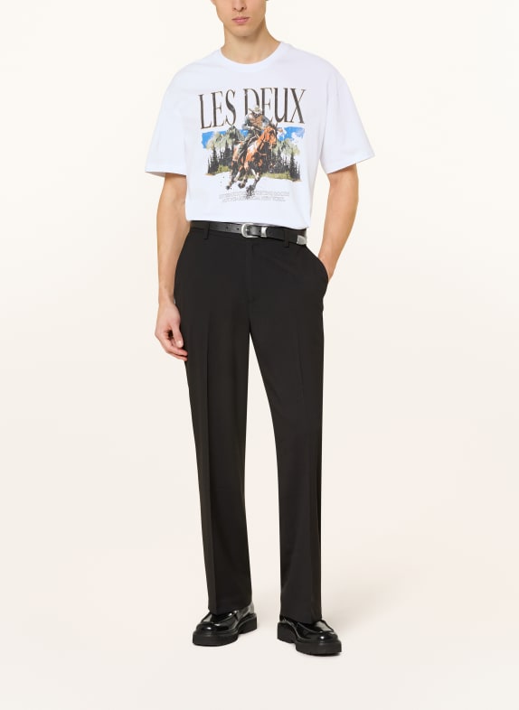 LES DEUX T-shirt COLE WIT / GROEN / ZWART