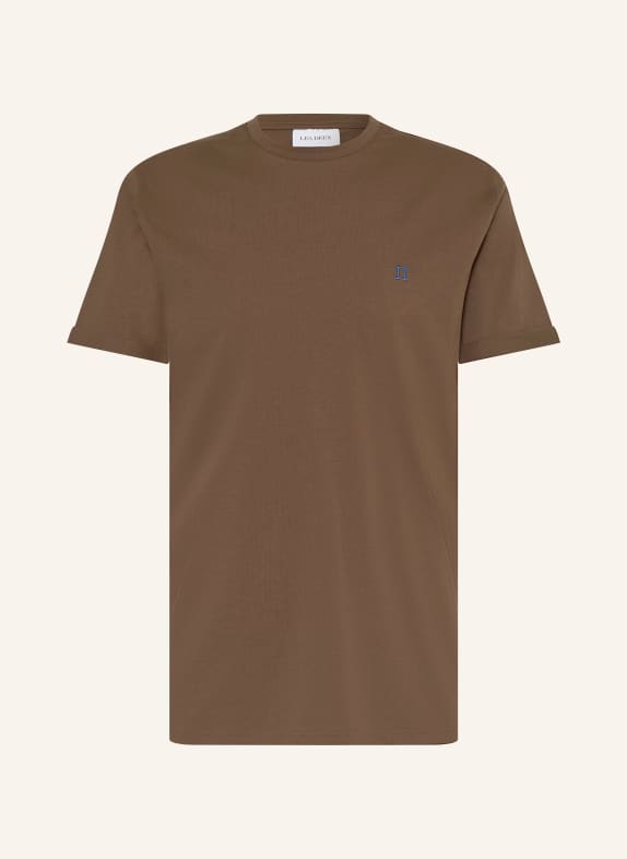 LES DEUX T-Shirt NORREGAARD DUNKELBRAUN