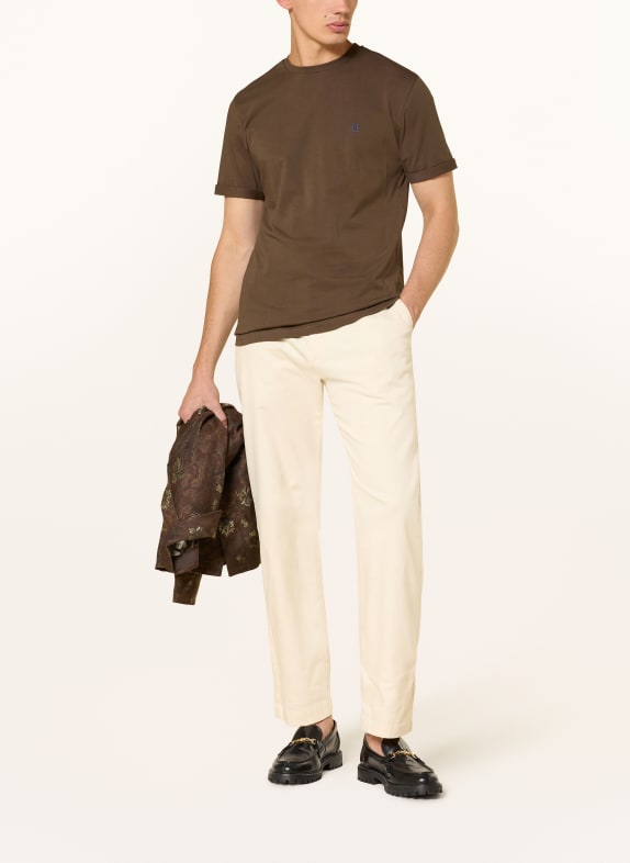 LES DEUX T-shirt NORREGAARD MARRON FONCÉ