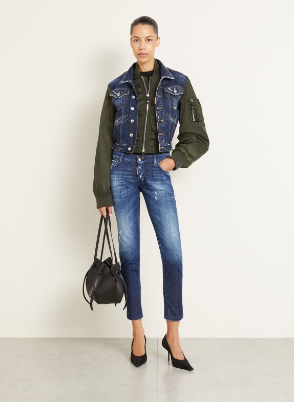 DSQUARED2 Blouson en mélange de matières KAKI / BLEU FONCÉ