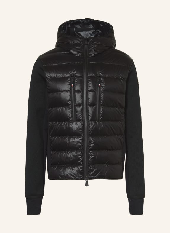 MONCLER GRENOBLE Down jacket in a mix of materials BLACK
