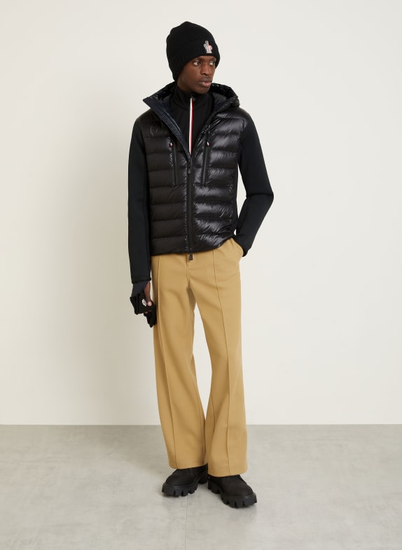MONCLER GRENOBLE Donsjack in verschillende materialen ZWART
