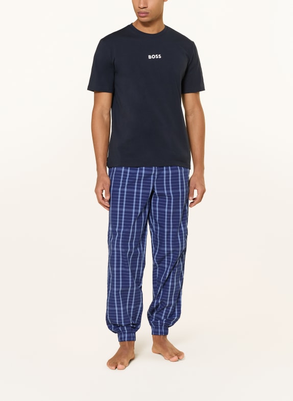 BOSS Pyjamas EASY LONG MØRKEBLÅ / LYSEBLÅ / BLÅ