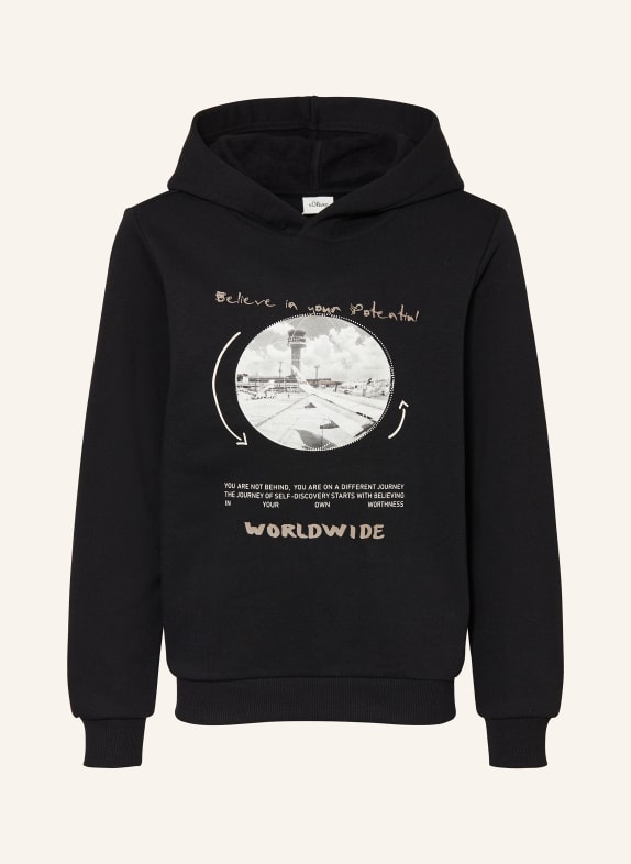 s.Oliver RED Hoodie SCHWARZ