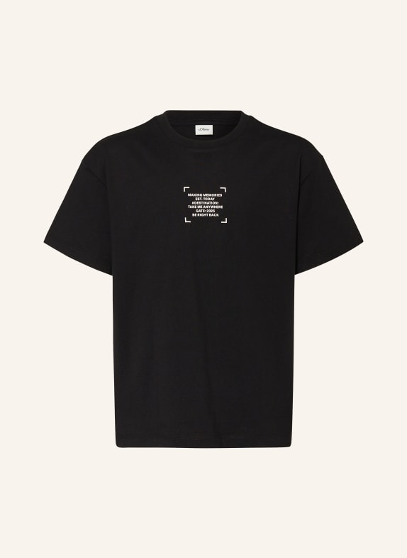 s.Oliver RED T-Shirt SCHWARZ