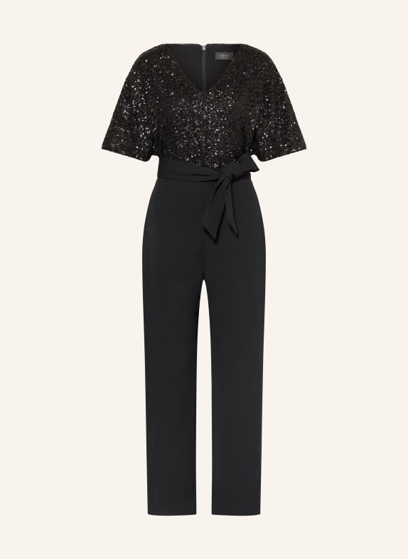 s.Oliver BLACK LABEL Jumpsuit mit Pailetten SCHWARZ