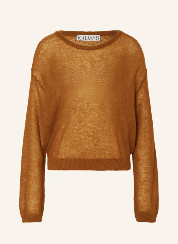 10DAYS Pullover mit Alpaka COGNAC