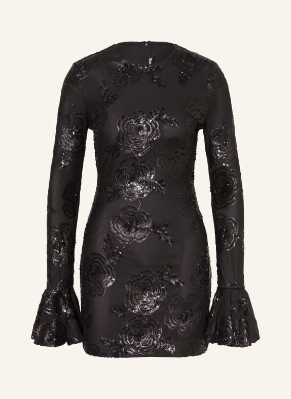 ROTATE Cocktailkleid mit Pailletten SCHWARZ