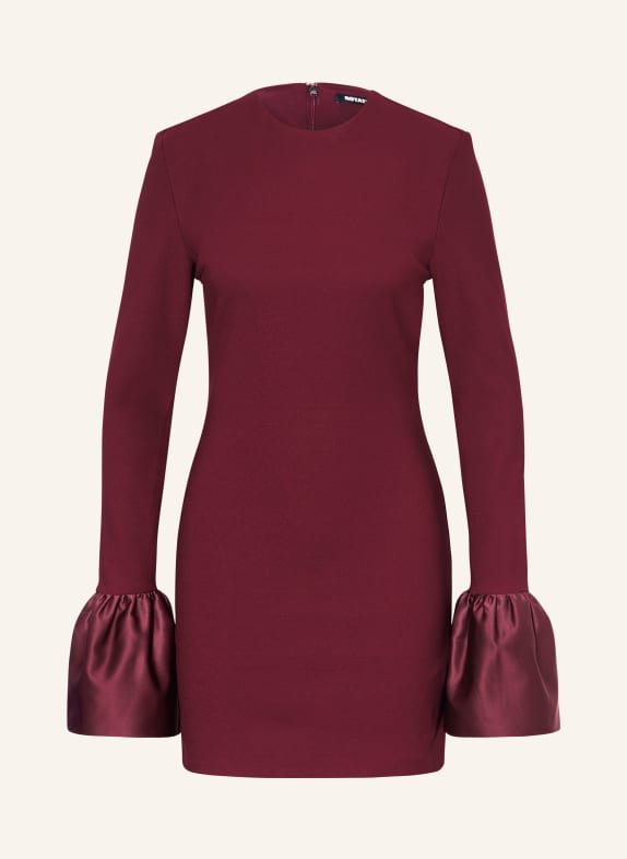 ROTATE Cocktailkleid mit Mesh DUNKELROT