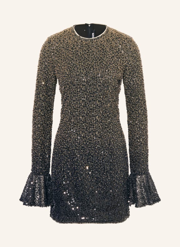 ROTATE Cocktailkleid mit Pailletten GRAU / GRÜN