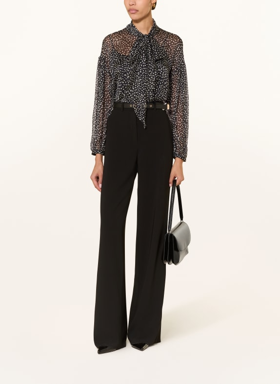 Max Mara STUDIO Overhemdblouse ETERE van zijde ZWART / ECRU