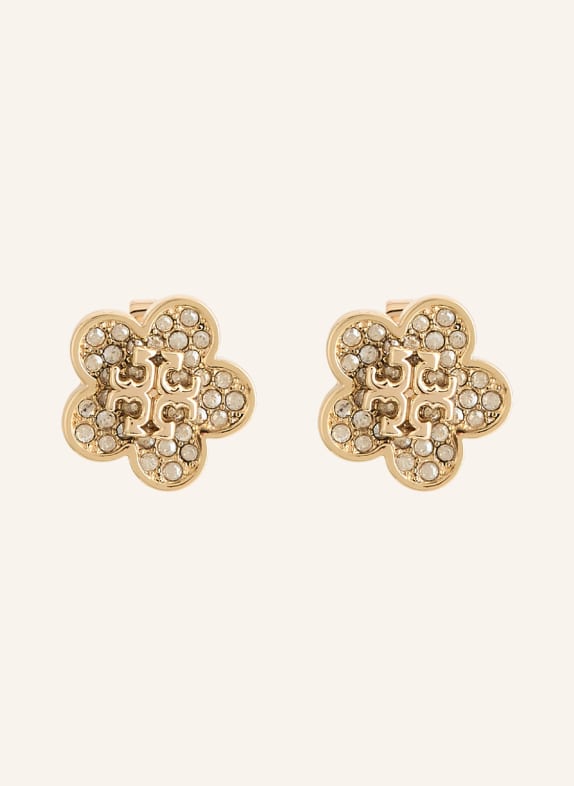 TORY BURCH KIRA stud earrings GOLD / WHITE