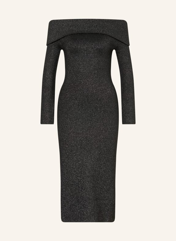 MALINA Off-Shoulder-Kleid ADALINA mit Glitzergarn SCHWARZ