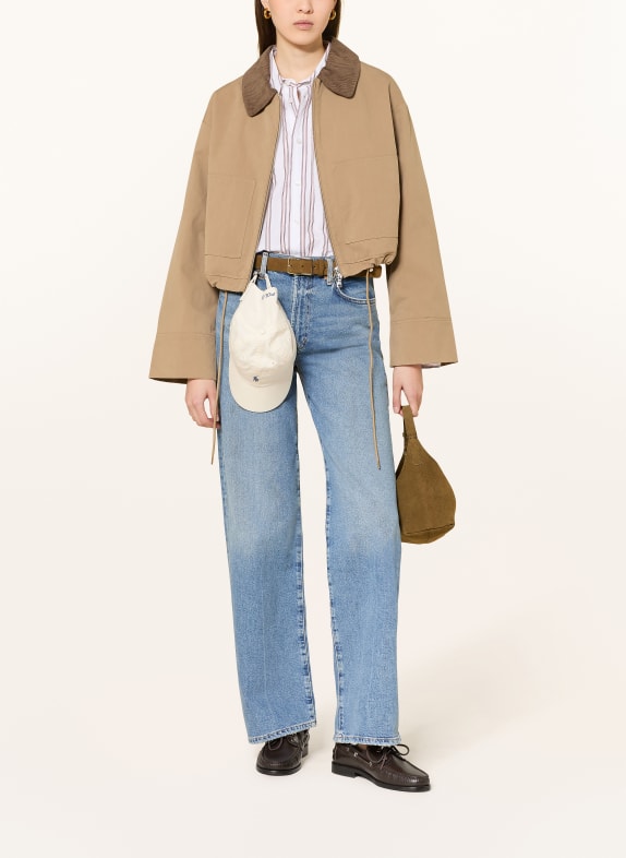 MRS & HUGS Kastjas met corduroy KAKI