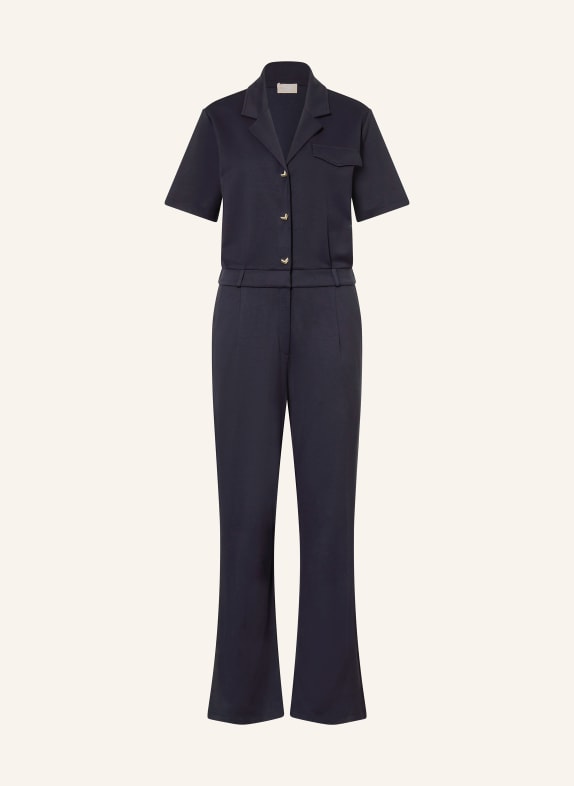 LIU JO Jersey-Jumpsuit mit Schmucksteinen DUNKELBLAU
