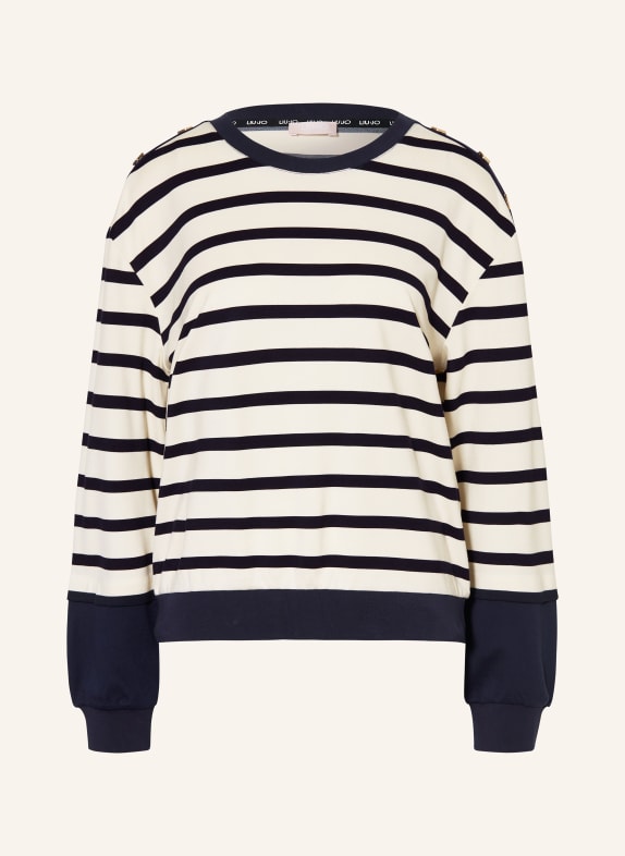 LIU JO sweatshirt ECRU / DARK BLUE