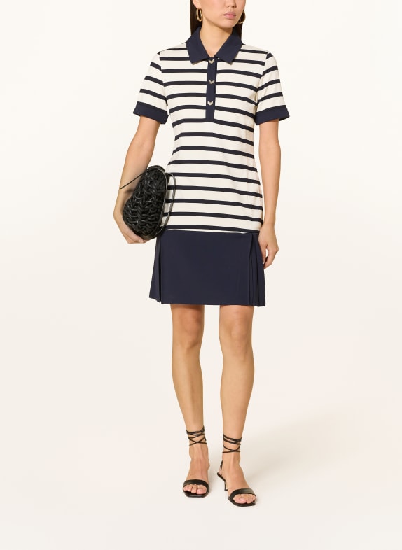 LIU JO sukienka polo GRANATOWY / KREMOWY