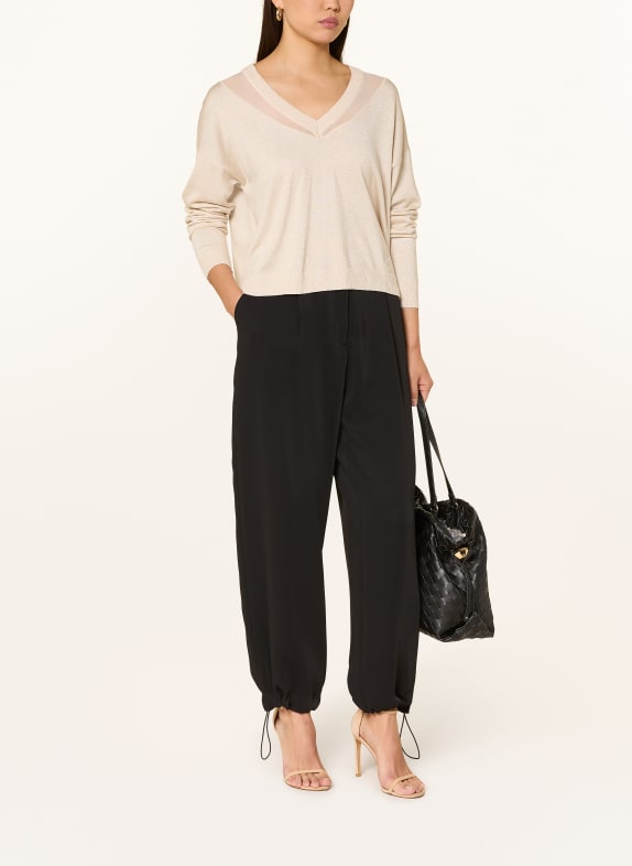 LIU JO broek ZWART / CRÈME