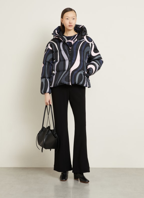 PUCCI Daunenjacke SCHWARZ / ROSA / BLAUGRAU