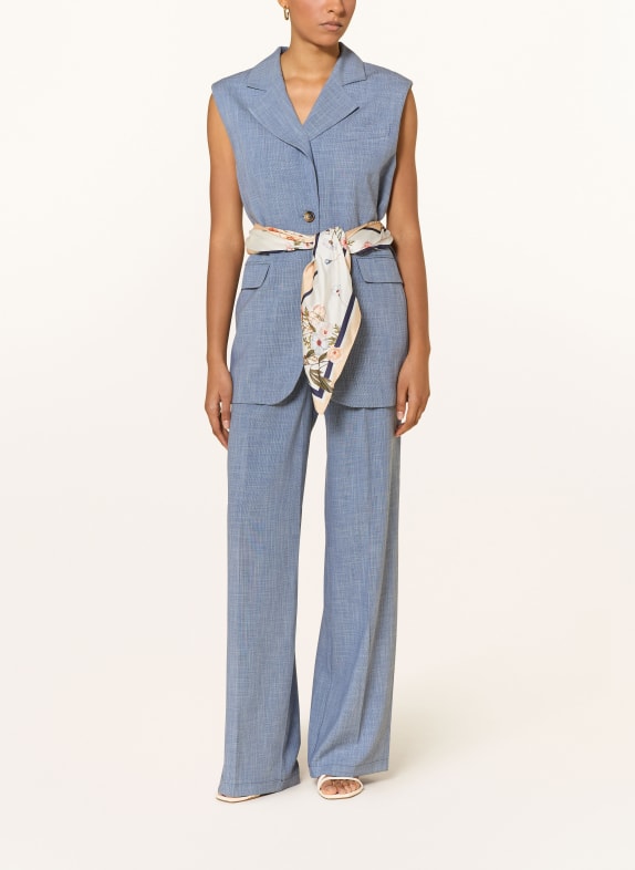 LIU JO Gilet blazer avec foulard amovible BLEU CLAIR / CRÈME / ORANGE CLAIR