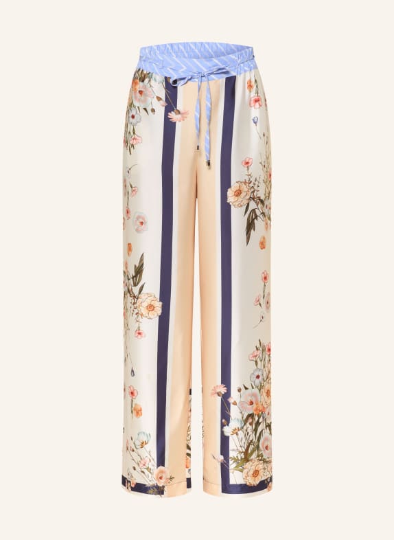 LIU JO Marlenehose CREME / HELLORANGE / DUNKELBLAU