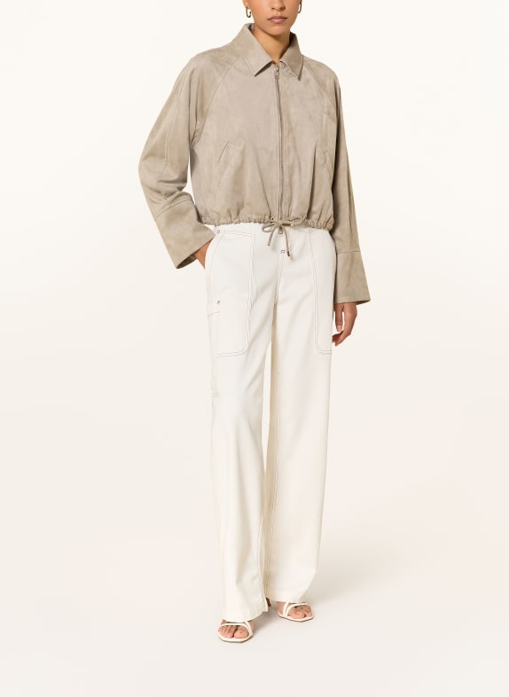 LIU JO Bunda v koženém vzhledu ŠEDÁ