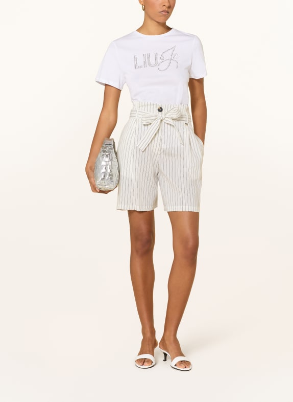 LIU JO Paperbag-shorts CRÈME / ZWART