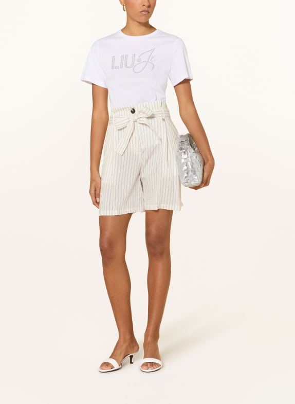 LIU JO T-shirt med nitter HVID