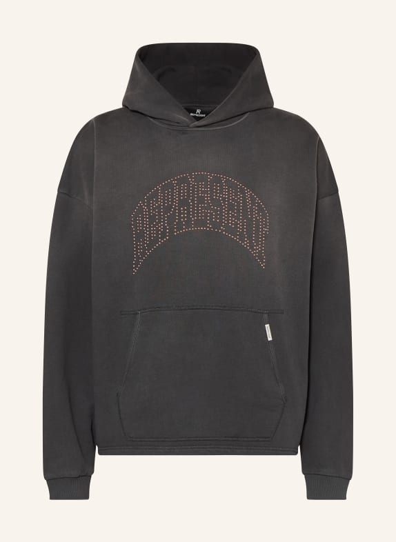 REPRESENT Hoodie with studs BLACK