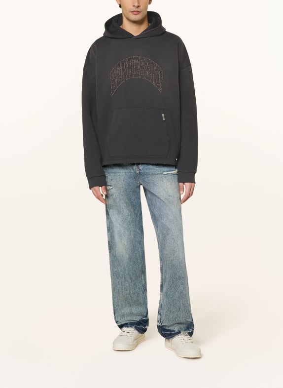 REPRESENT Hoodie met studs ZWART