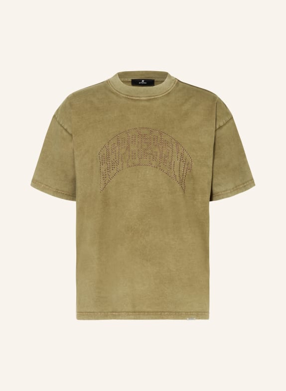 REPRESENT T-Shirt mit Nieten KHAKI
