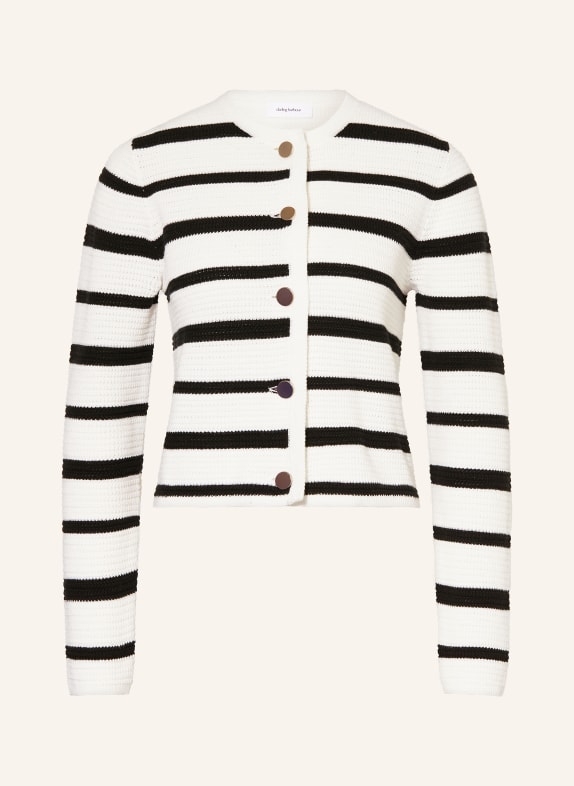 darling harbour Strickjacke offwhite / black