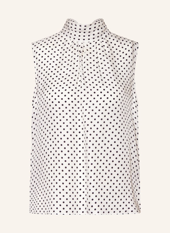 darling harbour Silk bow blouse offwhite / black