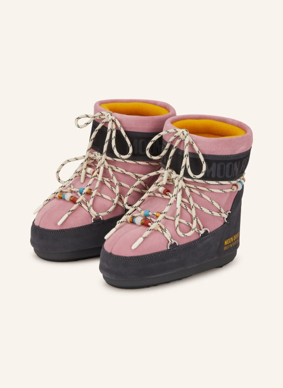 MOON BOOT Moon Boots ICON LOW DUNKELGRAU / ROSA