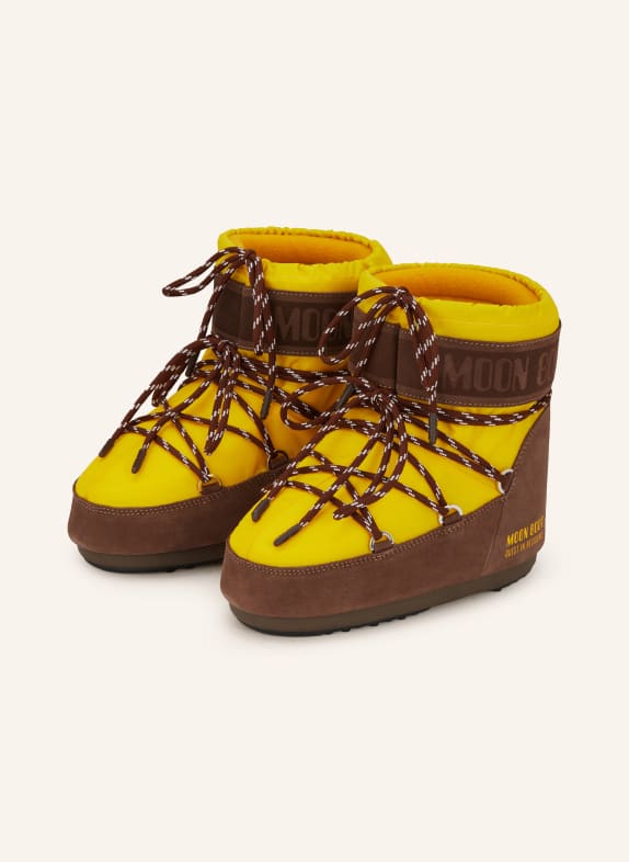 MOON BOOT Moon Boots MB X GIR ICON LOW DUNKELGELB / DUNKELBRAUN
