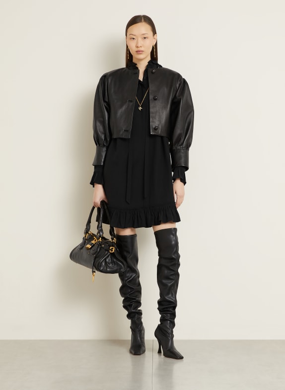 Chloé Cocktailkleid aus Seide SCHWARZ