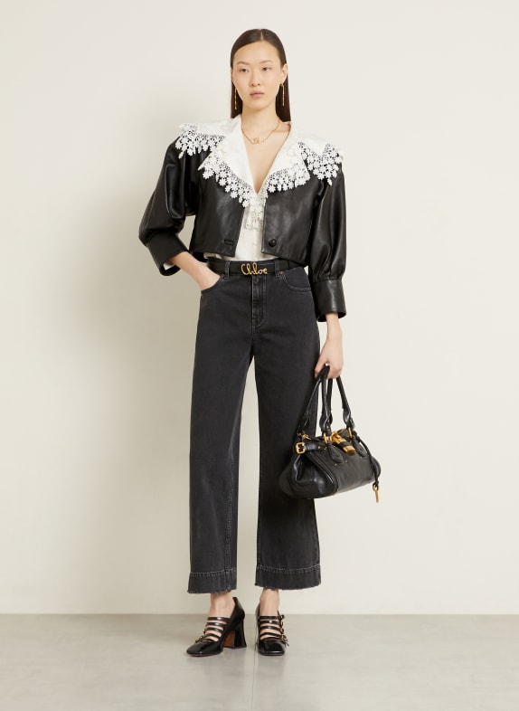 Chloé Lederjacke SCHWARZ
