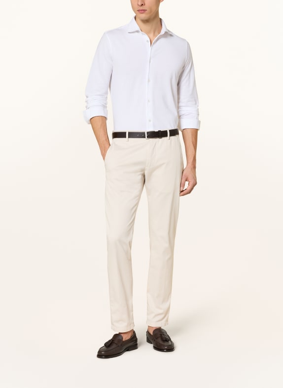 FEDELI Piqué-overhemd STELVE Slim Fit WIT