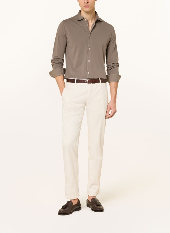 FEDELI Piqué-overhemd STELVE Slim Fit TAUPE