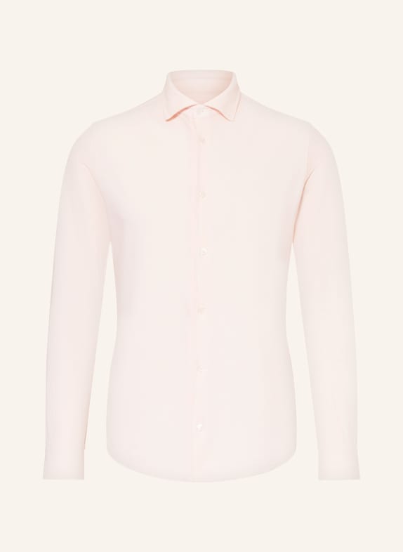 FEDELI Piqué-Hemd STELVE Slim Fit HELLROSA