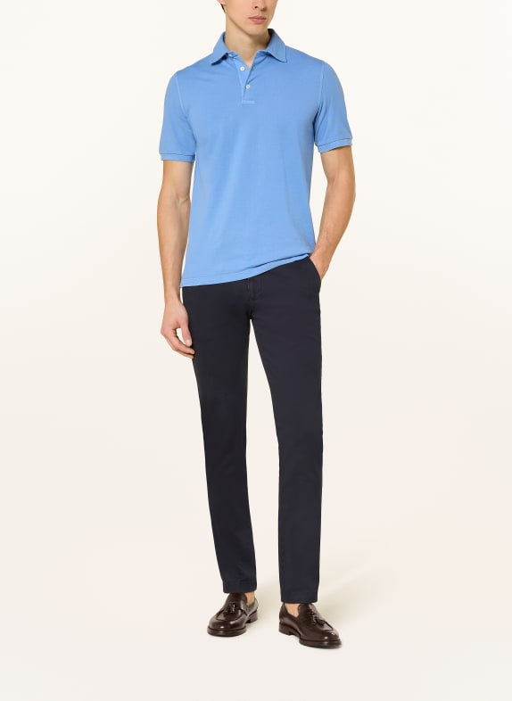 FEDELI Piqué poloshirt NORTH BLAUW