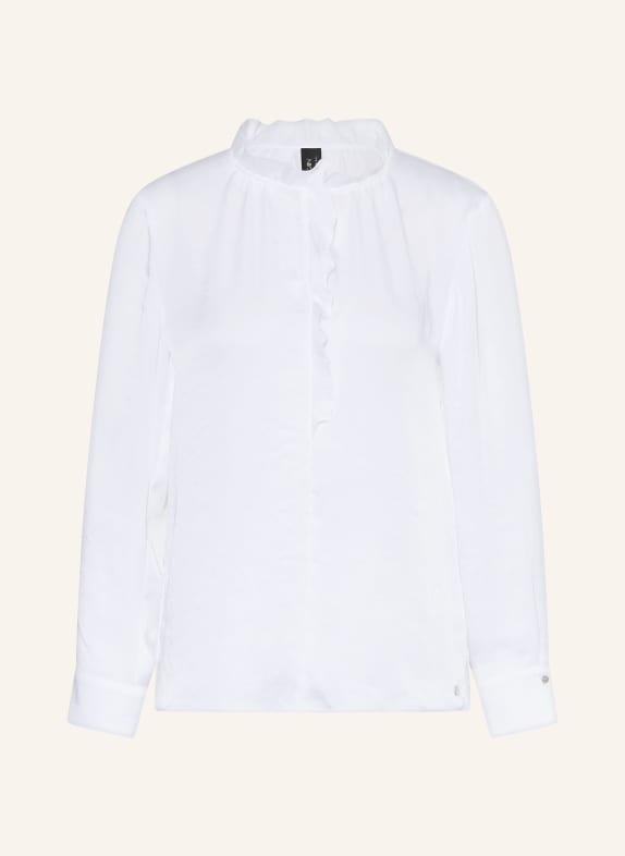 MARC CAIN Blusenshirt mit Volants 100 WHITE